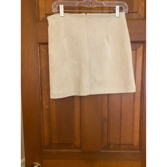 Newbury Kustom Mini Skirt Womens Medium Cream Buttery Soft Corset Tie A-line - Picture 6 of 16